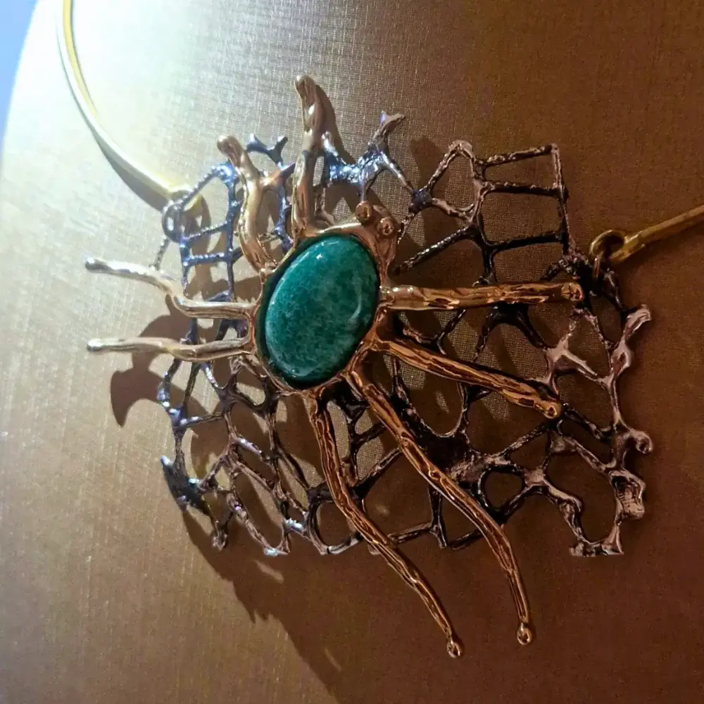 Spider, Bronzo e argento, amazzonite