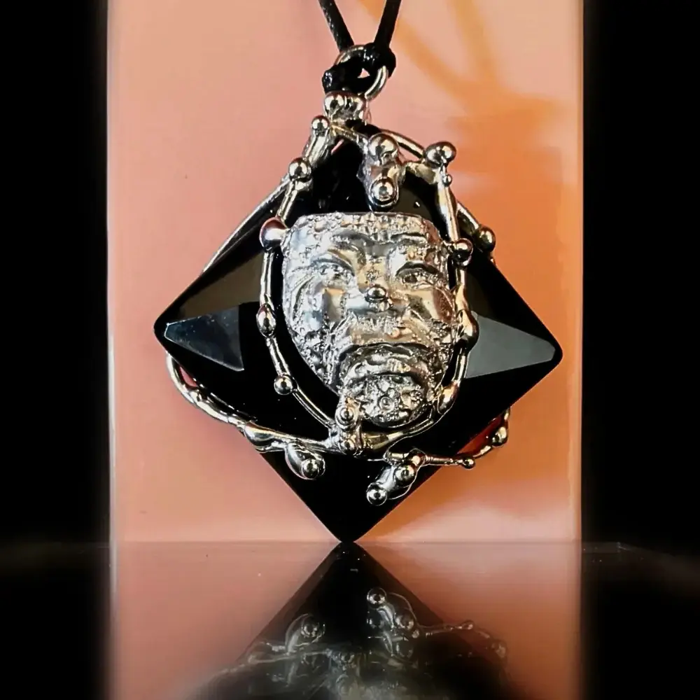 Protection pendant, Argento, Lastra di onice